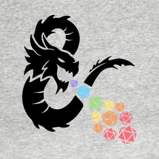 8 Shaped Dragon Rainbow Dice Fire T-Shirt